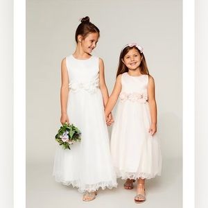 2T Flower Girl/ Communion Dress (White)